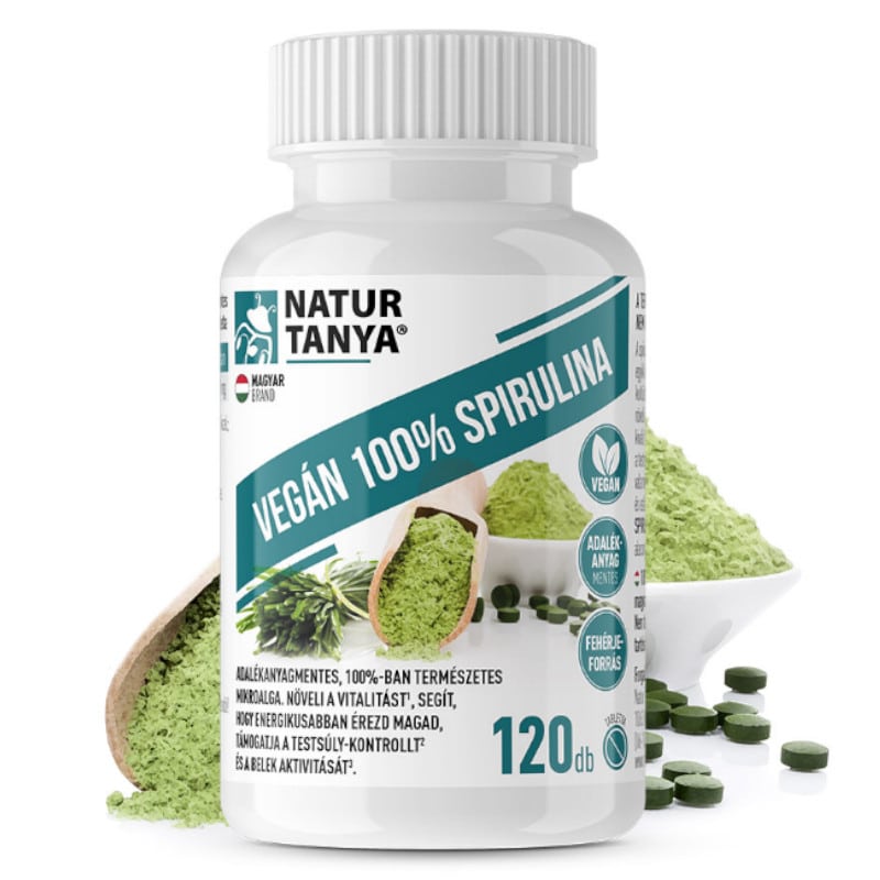 Natur Tanya Vegán 100% Spirulina 120 db