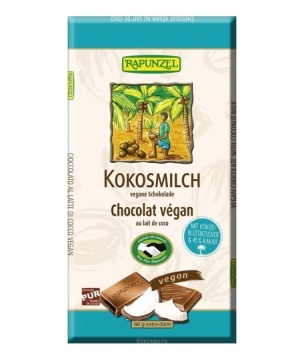 Rapunzel bio kókusztejes csokoládé kókuszvirág cukorral 80 g