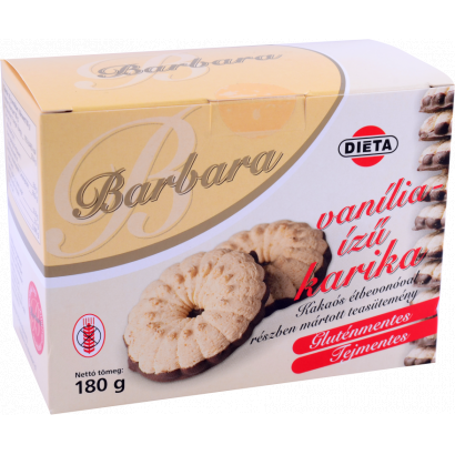 Barbara gluténmentes vaníliás karika 180 g
