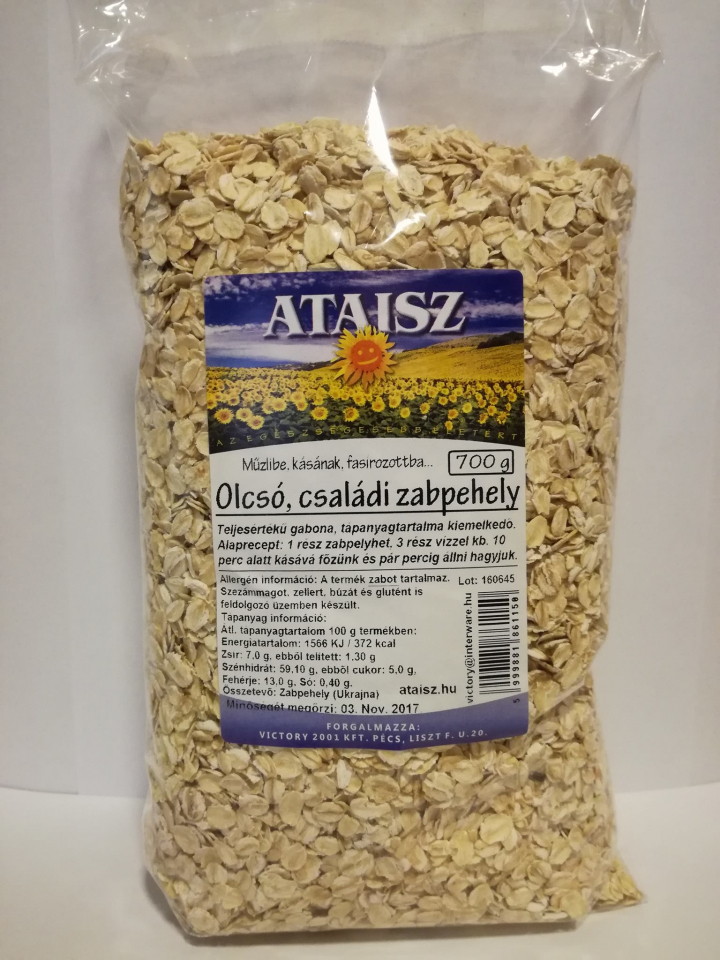 Ataisz olcsó családi zabpehely 700 g