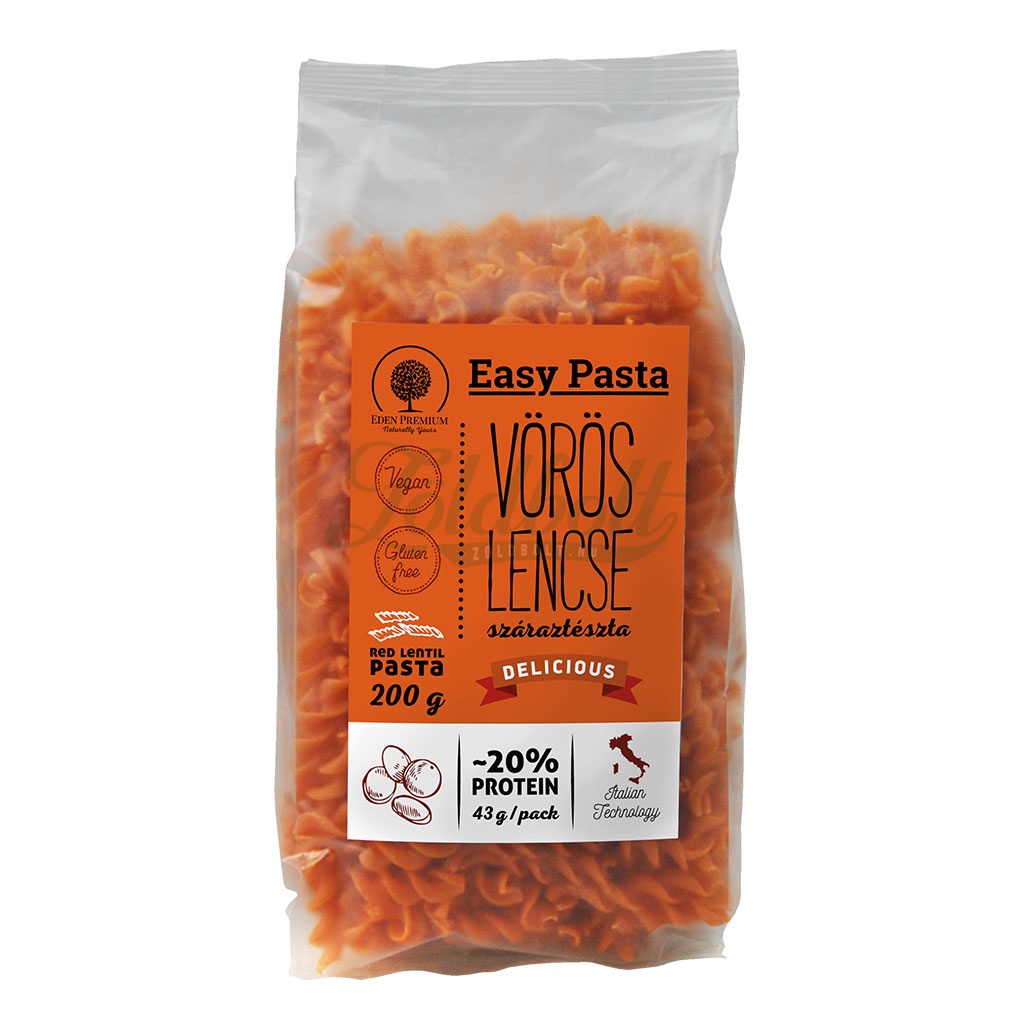 Eden premium easy pasta vöröslencse tészta orsó 200 g