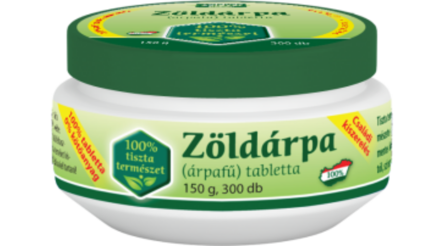 Zöldvér zöldárpa tabletta 100% 300 db