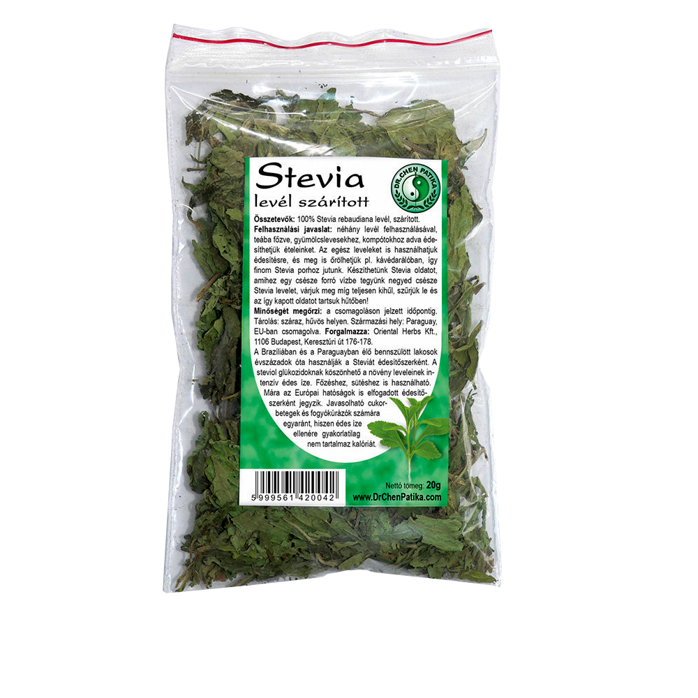 Dr. Chen Patika Stevia levél szárított 20g