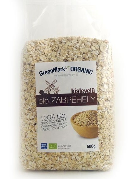 Greenmark bio zabpehely kisszemu 500 g