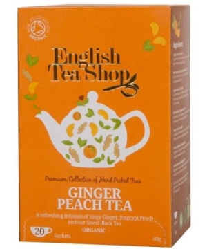 Ets bio gyömbéres barack tea 20x2g 40 g