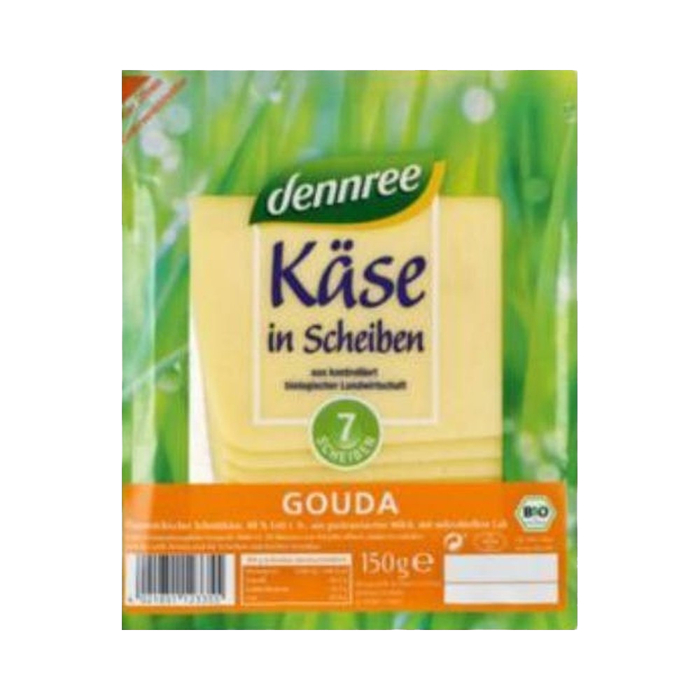 Dennree bio szeletelt gouda sajt laktózmentes 150 g