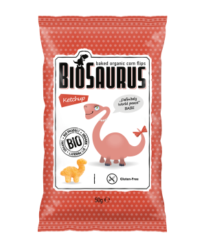 Biopont bio kukoricás snack ketchupos biosaurus babe 50 g