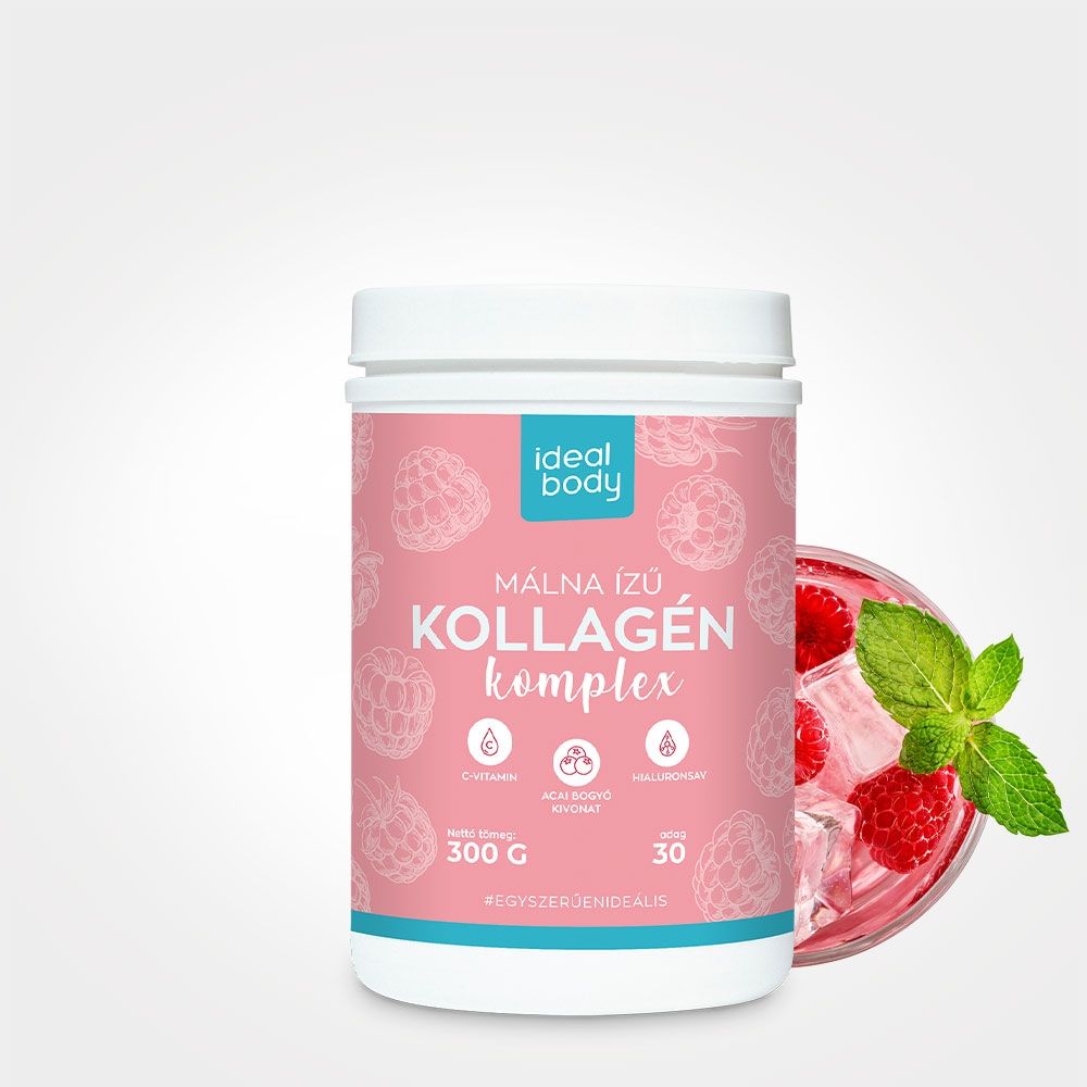 Idealbody kollagén komplex italpor málna ízű 300 g