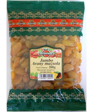 Naturfood jumbo arany mazsola 150 g