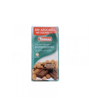 Torras glutén-és cukormentes tejcsokoládé mandula 75 g