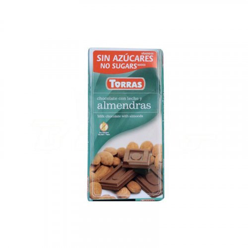 Torras glutén-és cukormentes tejcsokoládé mandula 75 g