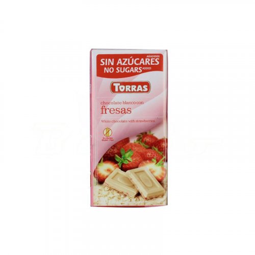 Torras glutén-és cukormentes fehércsokoládé eper 75 g