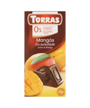 Torras glutén-és cukormentes étcsokoládé mangó 75 g