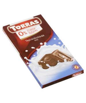 Torras gluténmentes tejcsokoládé hozzáadott cukor nélkül 75 g