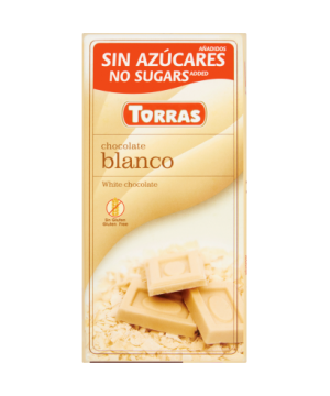 Torras gluténmentes fehércsokoládé cukor nélkül 75 g