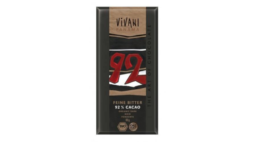 Vivani bio étcsokoládé 92% kakaóval kókuszcukorral 80 g