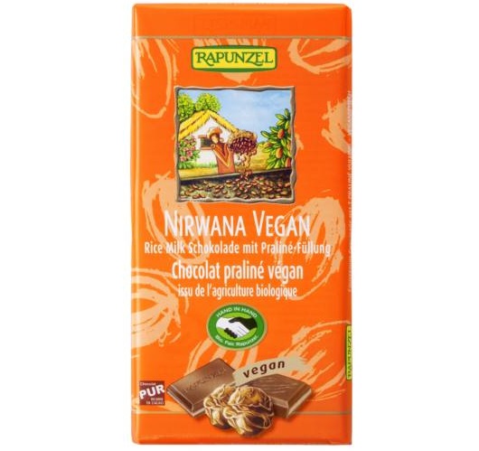 Rapunzel bio rizstejes csokoládé nirwana vegán 100 g