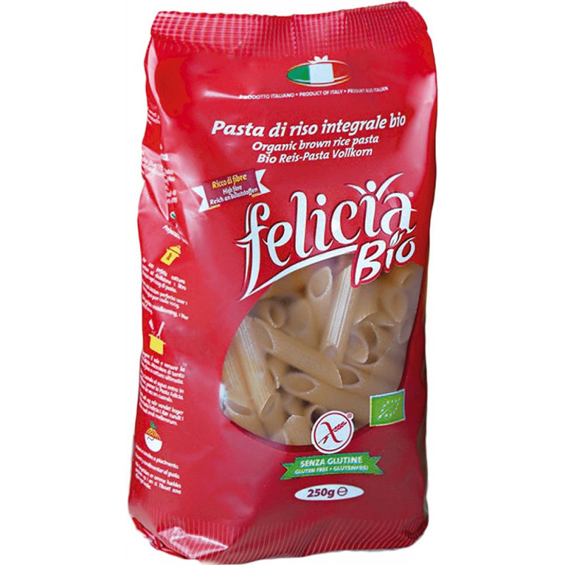 Felicia bio gluténmentes barnarizs penne tészta 250 g