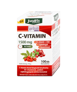 Jutavit c-vitamin 1500 mg+d3+cink+csipkebogyó+acerola kivonattal 100 db