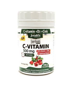 Jutavit c-vitamin 500 mg+d3+csipkebogyó kivonattal 45 db