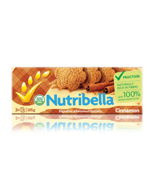 Nutribella keksz fruktózzal fahéjas 105 g