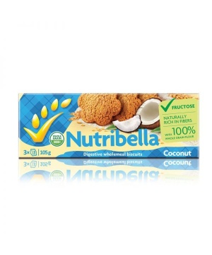 Nutribella keksz fruktózzal kókuszos 105 g