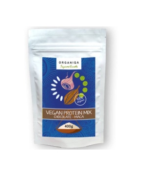 Organiqa bio csokoládé-maca vegán fehérje 400 g