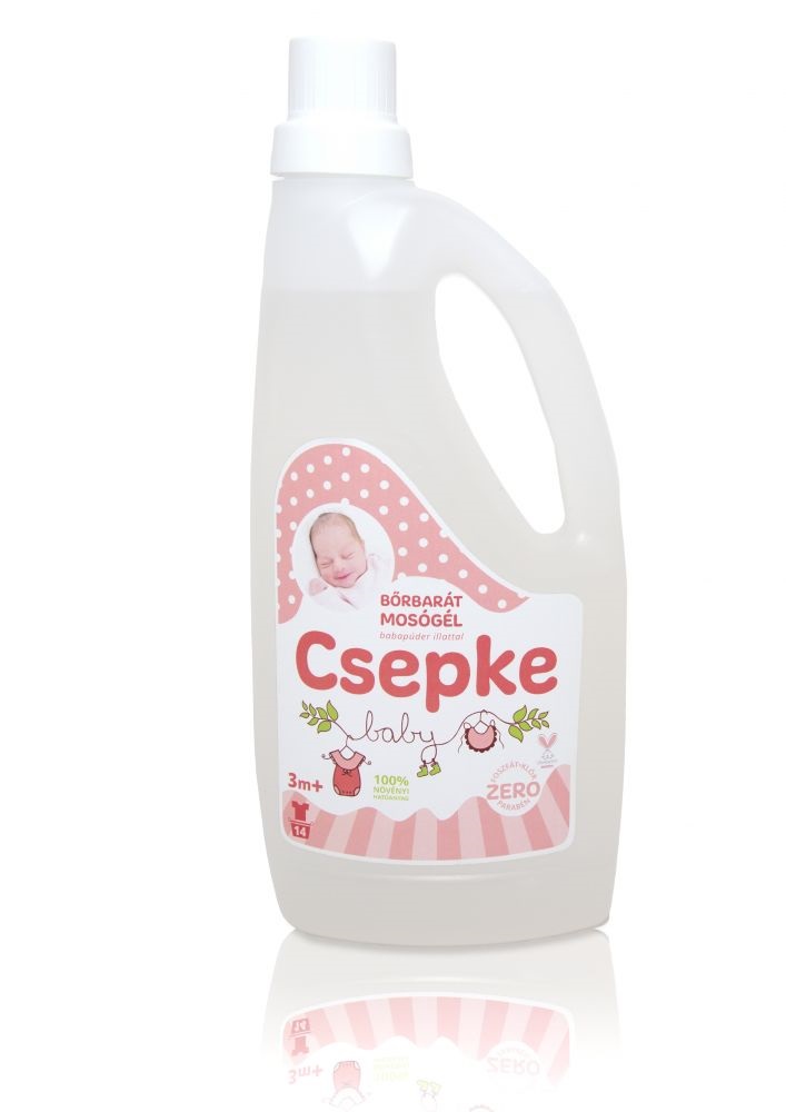 Csepke Baby mosógél babapúder illattal 3m+ 1000 ml