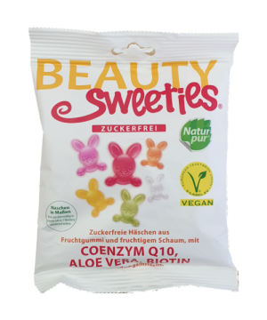Beauty Sweeties cukormentes vegán gumicukor nyuszik 125 g