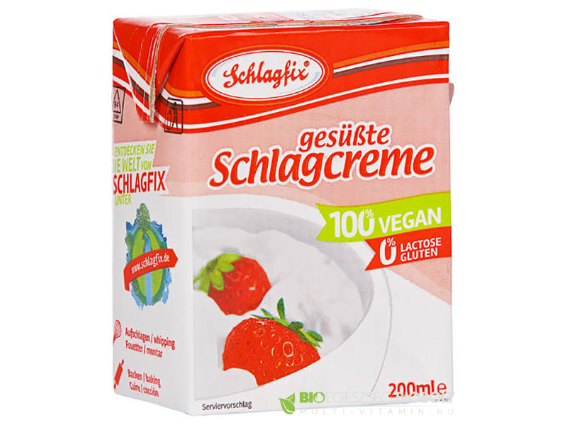 Schlagfix vegan habkrém 15% - édesített 200 ml
