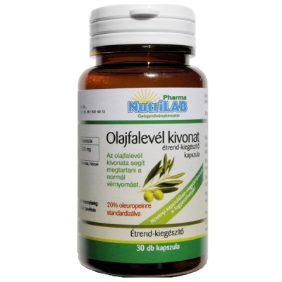 Nutrilab olajfalevél kivonat kapszula 30 db