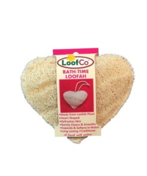 Loofco szív alakú luffa szivacs fürdéshez 1 db