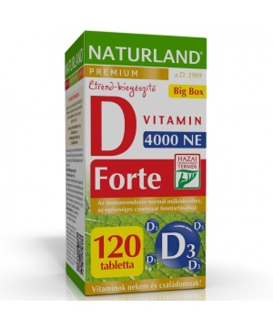 Naturland prémium d-vitamin forte tabletta 120 db