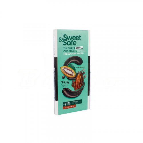 Sweet&safe táblás étcsoki steviával 90 g