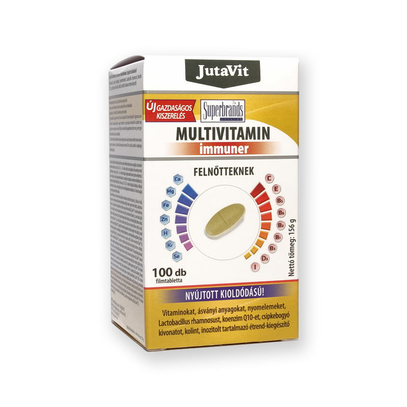 Jutavit multivitamin felnőtteknek nyújtott oldódású tabletta 100 db