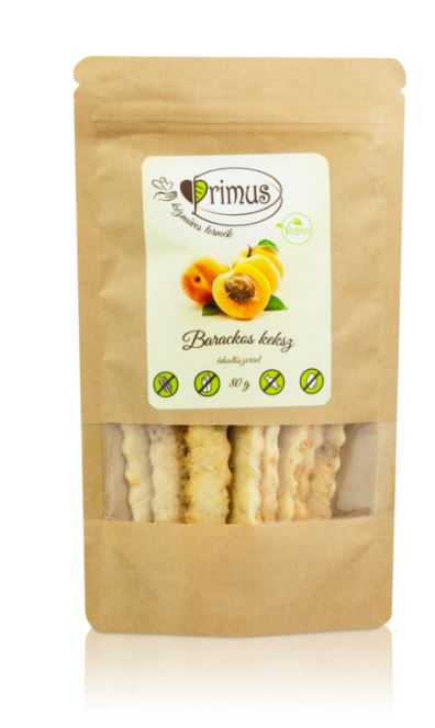 Primus vegán barackos keksz 80 g