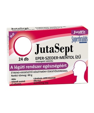 Jutavit jutasept eper-szeder-mentol ízu szopogató tabletta 24 db