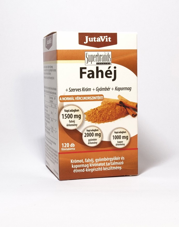 Jutavit fahéj+szerves króm+gyömbér+kapormag flmtabletta 120 db