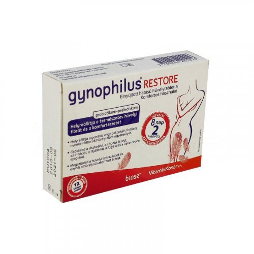 Gynophilus restore elnyújtott hatású hüvelytabletta 2 db