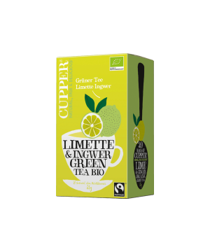Cupper bio lime&ginger lime-gyömbér zöld tea 20 db 35 g