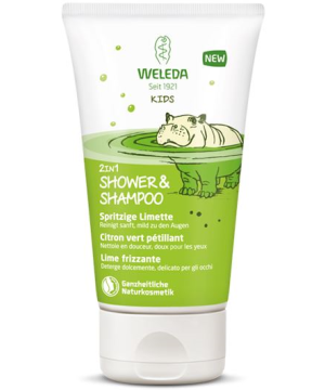 Weleda kids 2in1 pezsdíto lime gyermek tusfürdo és sampon 150 ml