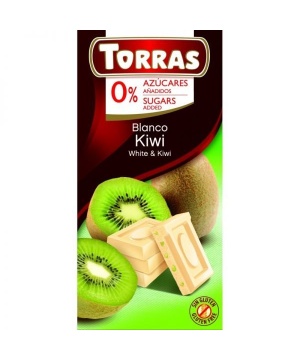 Torras gluténmentes kiwis fehércsokoládé hozzáadott cukor né 75 g