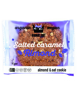 Kookie Cat bio vegán mandulás zabkeksz sós karamell 50 g