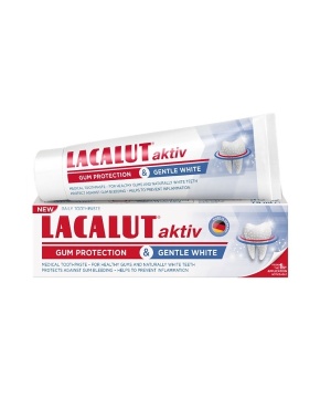 Lacalut aktiv gum protection & gentle white fogkrém 75 ml