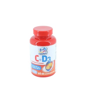 1x1 vitamin c-vitamin 500mg+d3+csipkebogyó rágótabletta narancs 60 db