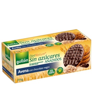 Gullón avena étcsokoládé zabkeksz cukor hozzáadása nélkül 275 g