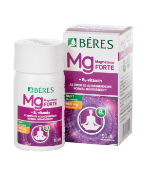 Béres magnézium 400mg+B6 -vitamin forte tabletta 50 db