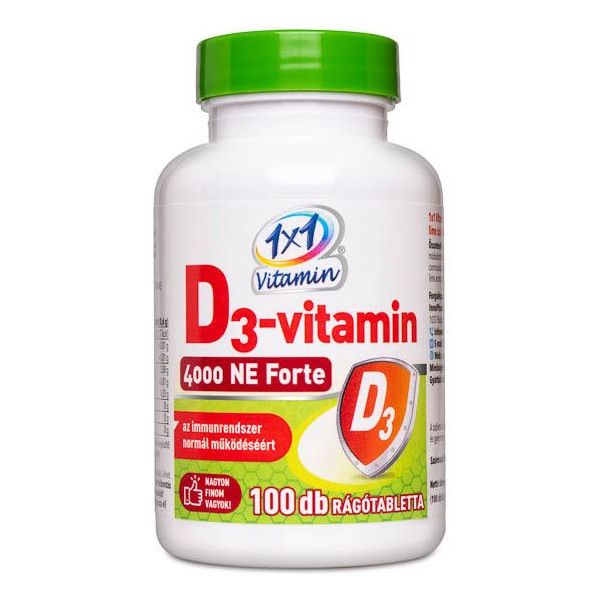 1x1 vitamin d3-vitamin 4000IU rágótabletta 100 db
