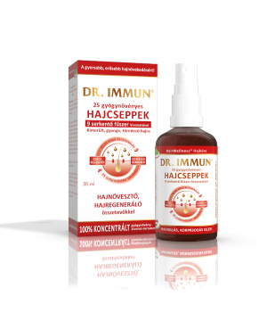 Dr. immun 25 gyógynövényes hajcseppek 9 serkento fuszer kivonattal 50 ml