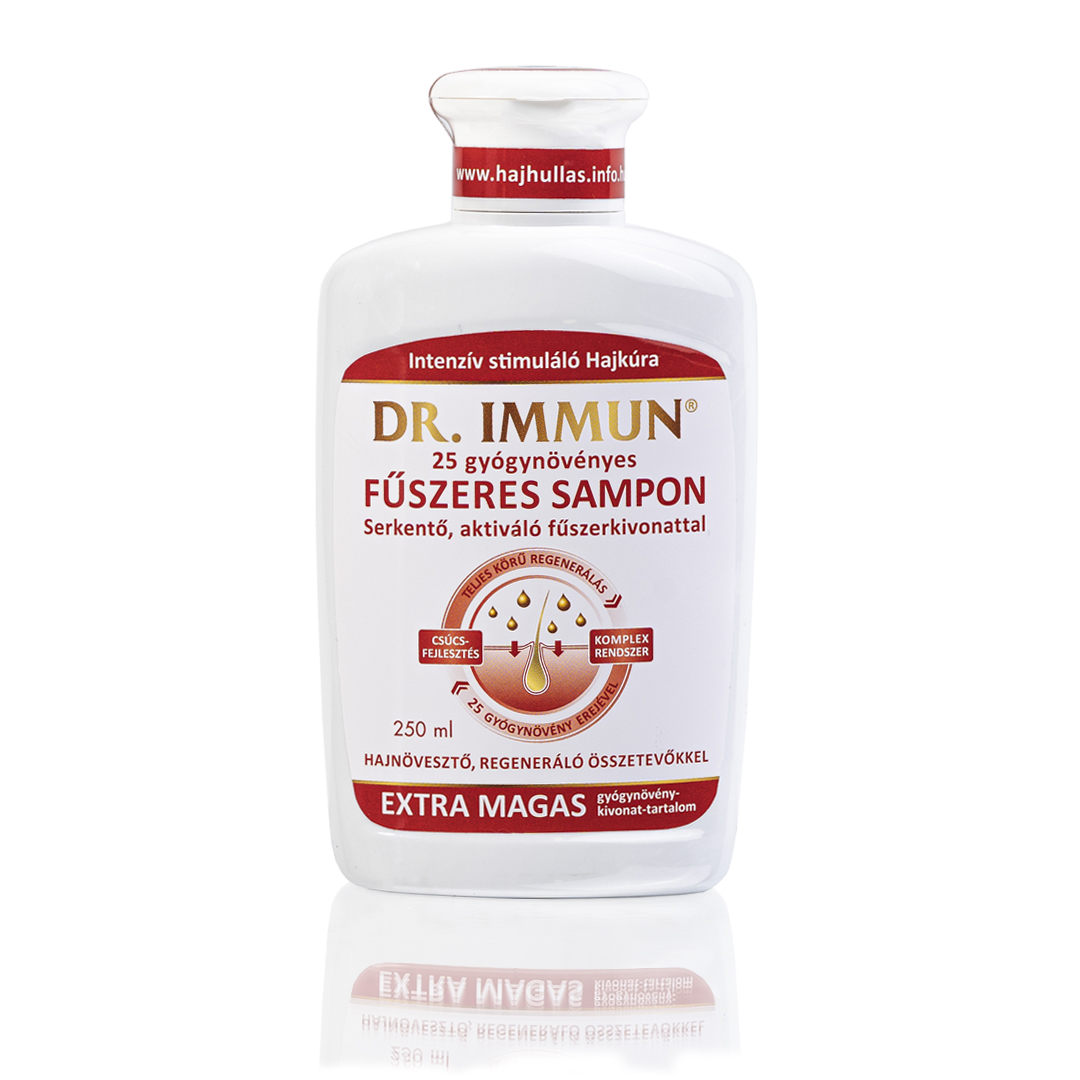Dr. immun 25 gyógynövényes hajsampon serkento fuszerkivonattal 250 ml